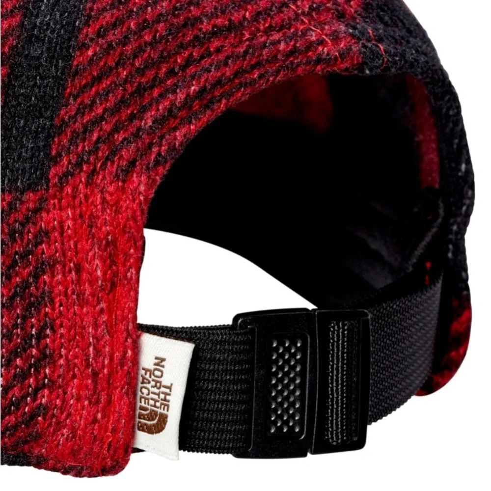 New The North Face Men’s Gordon Ball Cap Black/Burgundy Wool Adjustable - Picture 5 of 6
